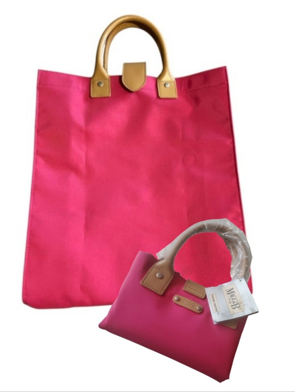Tote: Maggie B Fold & Go Hibiscus Tote